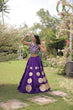 Load image into Gallery viewer, Purple Silk Gota Pattern Lehenga Set ClothsVilla