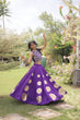 Load image into Gallery viewer, Purple Silk Gota Pattern Lehenga Set ClothsVilla