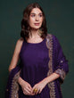 Load image into Gallery viewer, Purple Silk Gown with Sequins and Zari Embellishments ClothsVilla