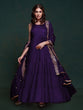 Load image into Gallery viewer, Purple Silk Gown with Sequins and Zari Embellishments ClothsVilla