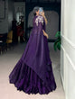 Load image into Gallery viewer, Purple Silk Lehenga with Blouse &amp; Shrug ClothsVilla