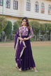 Load image into Gallery viewer, Purple Stunning Faux Georgette Gown Dupatta Collection in Vibrant Colors ClothsVilla