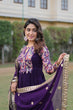 Load image into Gallery viewer, Purple Stunning Faux Georgette Gown Dupatta Collection in Vibrant Colors ClothsVilla