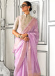 Load image into Gallery viewer, Purple Timeless Elegance Moss Chiffon Silk Saree – Grand &amp; Bestselling Design ClothsVilla