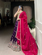 Load image into Gallery viewer, Purple Timeless Elegance – Vichitra Silk Embroidered Lehenga Set ClothsVilla