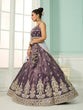 Load image into Gallery viewer, Purple Tissue Lehenga Choli with Matching Dupatta – Moti, Sequin &amp; Thread Embroidery Work Semi-Stitched Bridal &amp; Festive Wear ClothsVilla