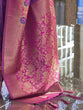 Load image into Gallery viewer, Purple Traditional Banarasi Silk Blend Saree with Unstitched Blouse Piece ClothsVilla