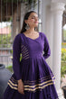 Load image into Gallery viewer, Purple Traditional Cora Cotton Lehenga Set ClothsVilla