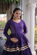 Load image into Gallery viewer, Purple Traditional Cora Cotton Lehenga Set ClothsVilla
