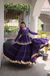 Load image into Gallery viewer, Purple Traditional Cora Cotton Lehenga Set ClothsVilla