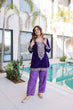 Load image into Gallery viewer, Purple Velvet Top Pant Set &amp; Matching Batwa