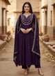 Load image into Gallery viewer, Purple Vichitra Embroidered Kurti Set with Dupatta Clothsvilla