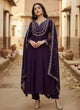 Load image into Gallery viewer, Purple Vichitra Embroidered Kurti Set with Dupatta Clothsvilla