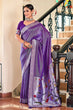 Load image into Gallery viewer, Exquisite Purple Viscose Paithani Meenakari Saree ClothsVilla