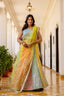 Rainbow Designer Faux Georgette Sequins Embroidered Lehenga Set with Net Dupatta ClothsVilla