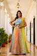 Load image into Gallery viewer, Rainbow Designer Faux Georgette Sequins Embroidered Lehenga Set with Net Dupatta ClothsVilla