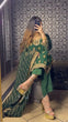 Load image into Gallery viewer, Bottle Green Elegant Threadwork Georgette Ensemble ClothsVilla