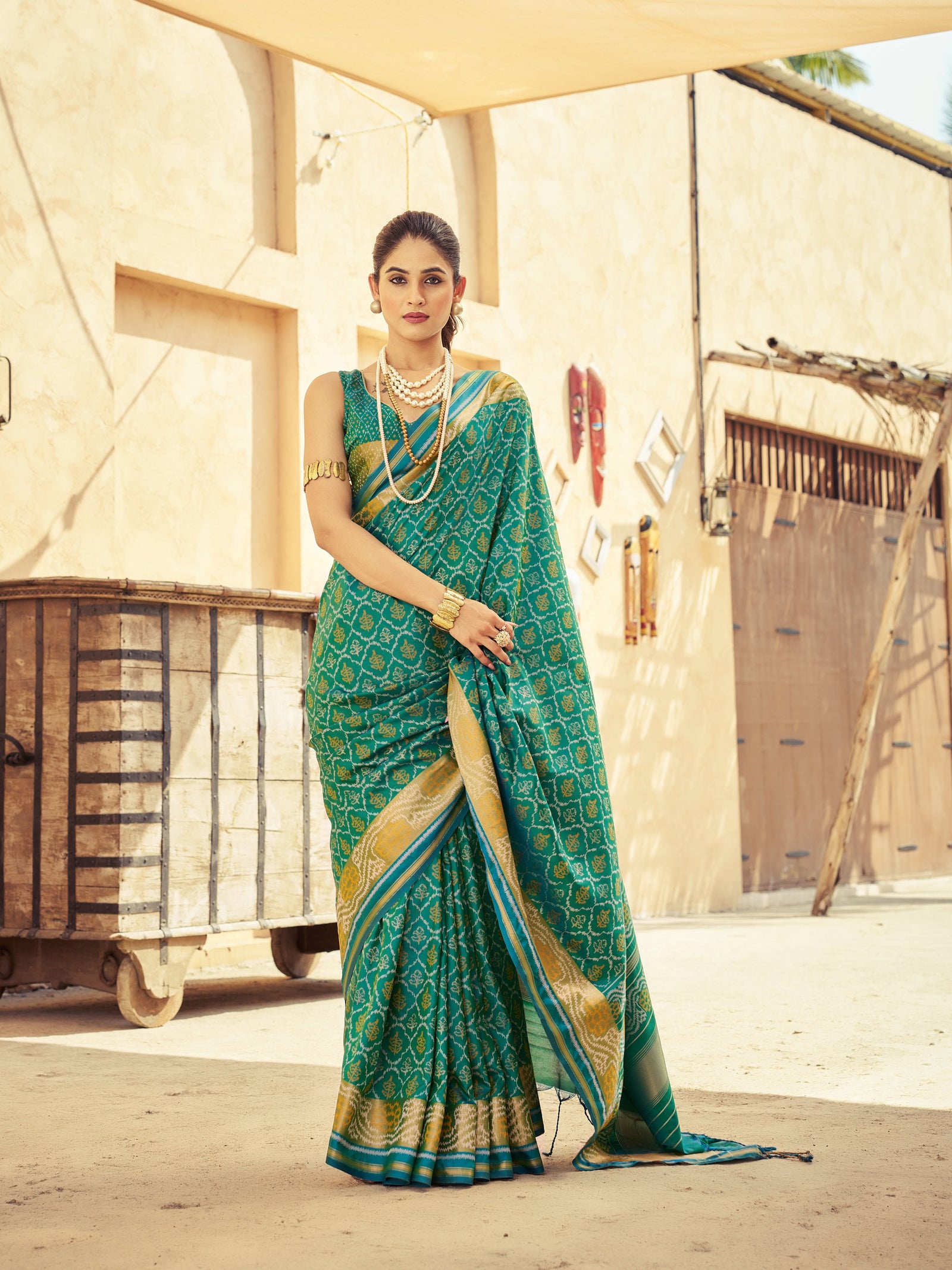 Rama Elegant Cotton Blend Saree Daily Wear ClothsVilla