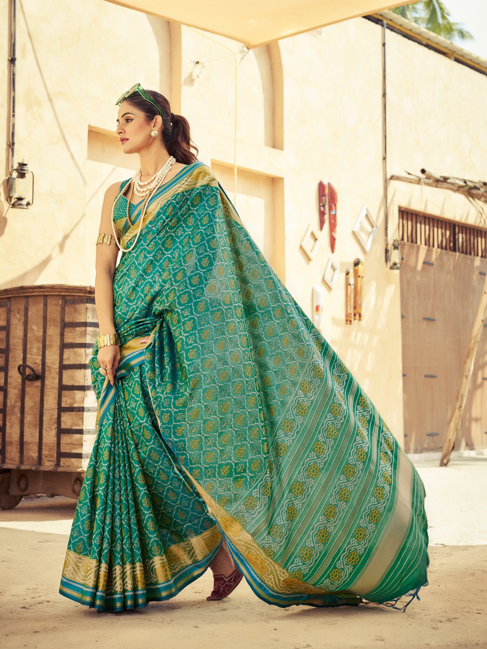 Rama Elegant Cotton Blend Saree Daily Wear ClothsVilla
