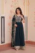 Load image into Gallery viewer, Rama Elegant Faux Blooming Embroidered Gown Set with Designer Dupatta ClothsVilla