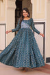 Load image into Gallery viewer, Rama Elegant Staple Jacquard Weaving Gown with Position Print Choli Clothsvilla