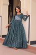 Load image into Gallery viewer, Rama Elegant Staple Jacquard Weaving Gown with Position Print Choli Clothsvilla
