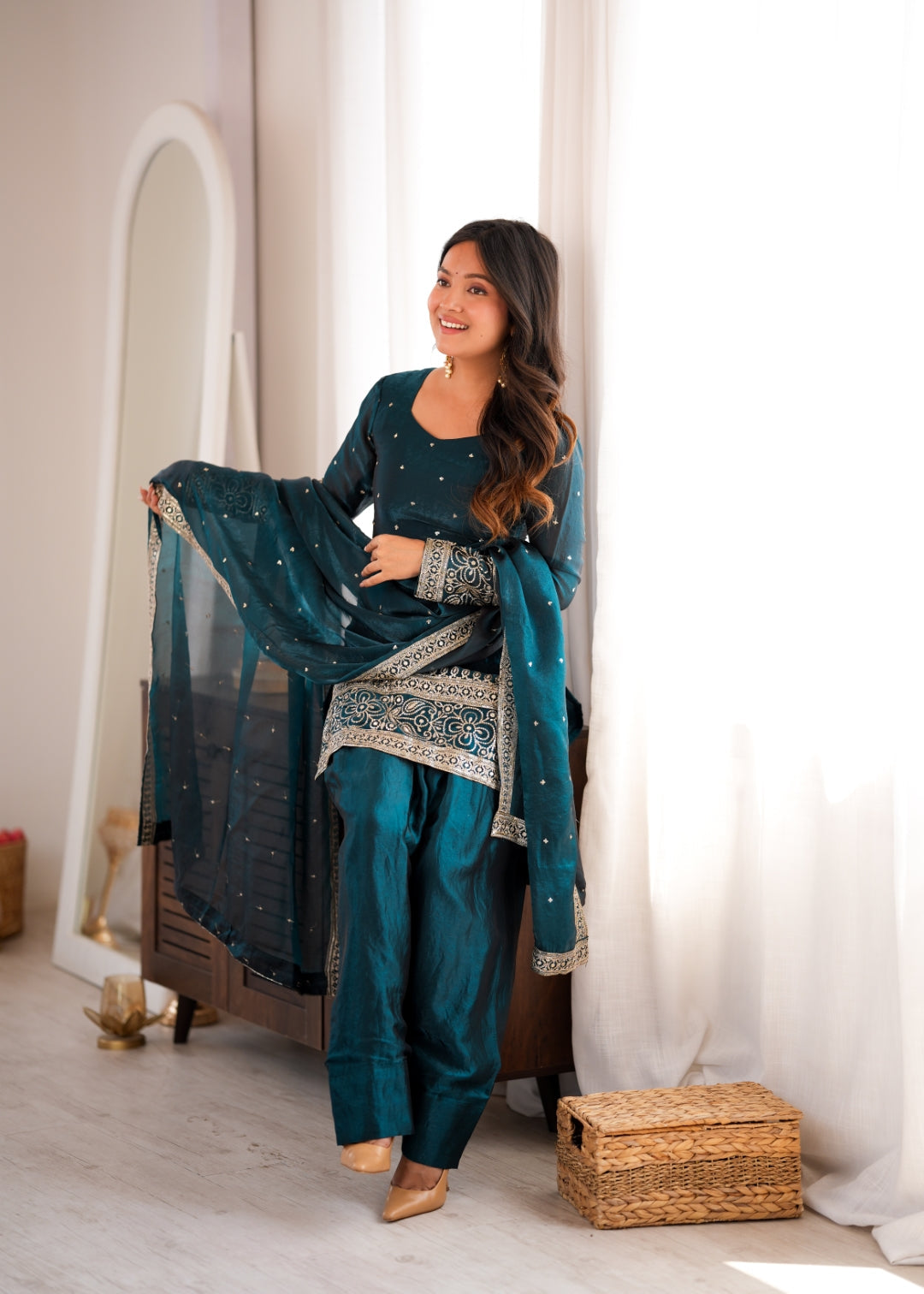 Rama Fendy Silk Farshi Suit Set ClothsVilla