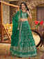 Rama Green Dola Silk Jacquard Embroidered Lehenga Choli Clothsvilla