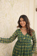 Load image into Gallery viewer, Rama Green Faux Georgette Foil Print Readymade Top with Pant Set ClothsVilla