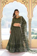 Load image into Gallery viewer, Shimmering Rama Green Faux Georgette Lehenga Choli with Sequins &amp; Thread Work ClothsVilla