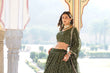 Load image into Gallery viewer, Shimmering Rama Green Faux Georgette Lehenga Choli with Sequins &amp; Thread Work ClothsVilla