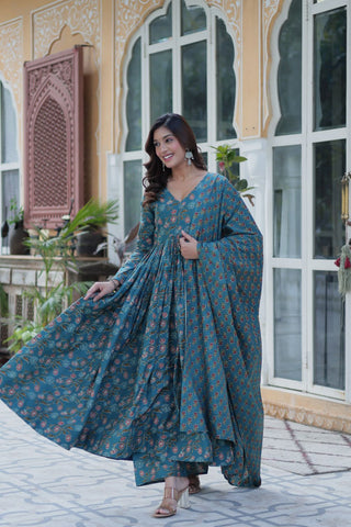 Rama Pure Cotton 3-Piece Ethnic Suit Set ClothsVilla