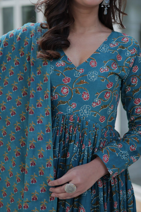 Rama Pure Cotton 3-Piece Ethnic Suit Set ClothsVilla