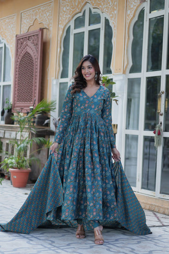 Rama Pure Cotton 3-Piece Ethnic Suit Set ClothsVilla