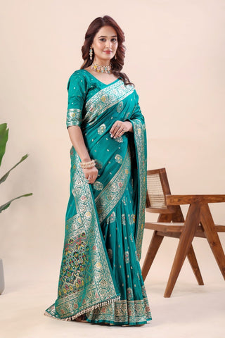 Rama Pure Nylon Satin Saree