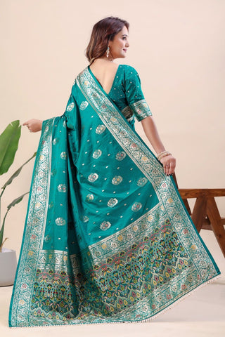 Rama Pure Nylon Satin Saree