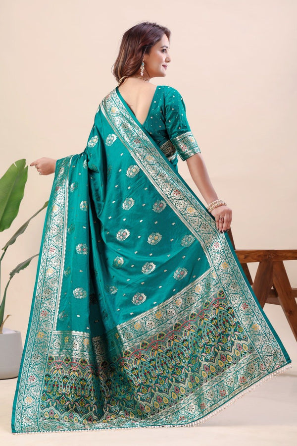 Rama Pure Nylon Satin Saree