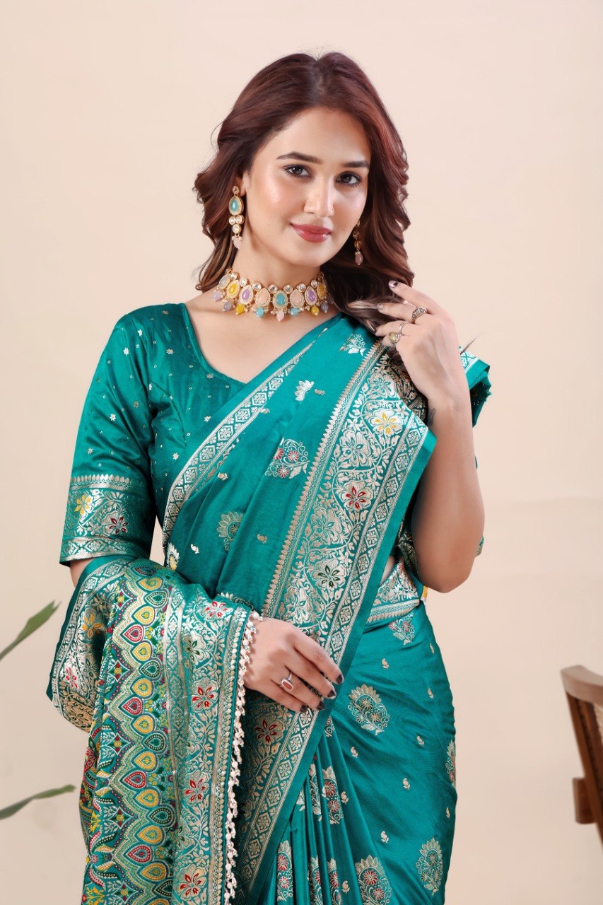 Rama Pure Nylon Satin Saree
