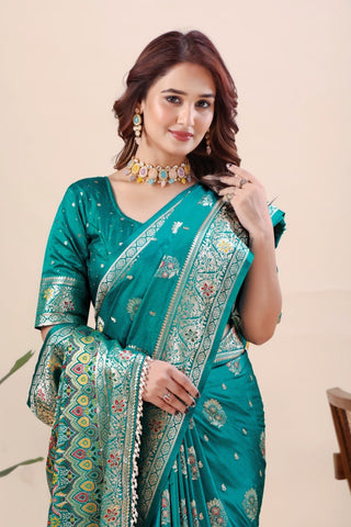Rama Pure Nylon Satin Saree