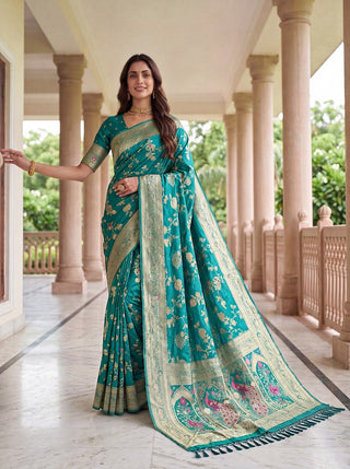 Rama Pure Nylon Satin Saree ClothsVilla