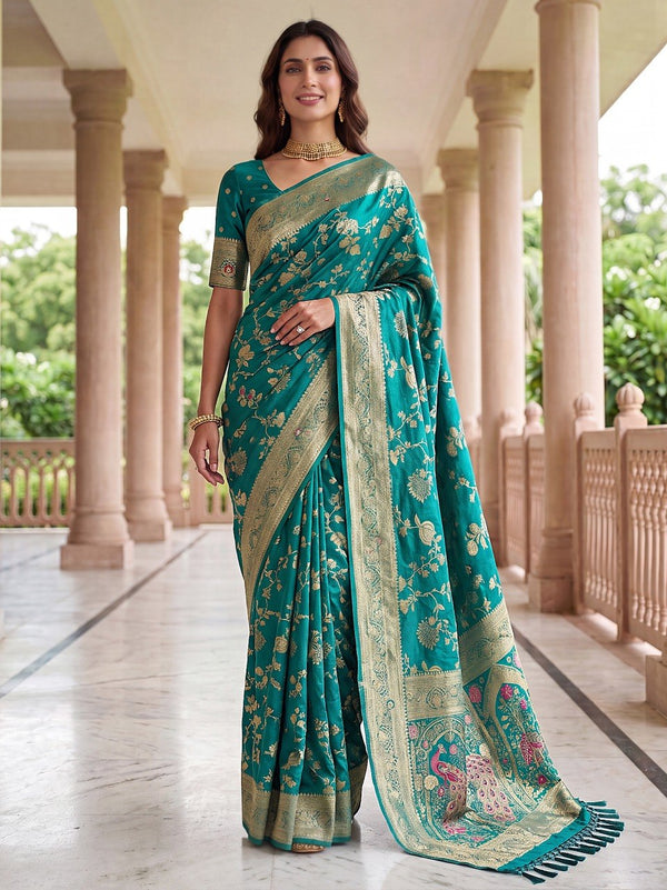 Rama Pure Nylon Satin Saree ClothsVilla