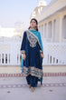 Load image into Gallery viewer, Rama Velvet Embroidered Top Pant Set ClothsVilla