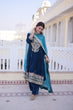 Load image into Gallery viewer, Rama Velvet Embroidered Top Pant Set ClothsVilla