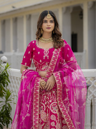 Rani Pink Bridal Lehenga Choli ClothsVilla