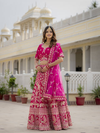 Rani Pink Bridal Lehenga Choli ClothsVilla