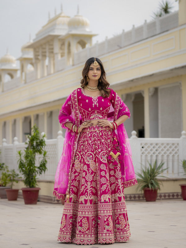 Rani Pink Bridal Lehenga Choli ClothsVilla