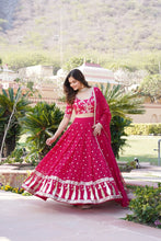 Load image into Gallery viewer, Rani Pink Designer Faux Blooming Lehenga Choli with Shimmering Sequins &amp; Lace ClothsVilla