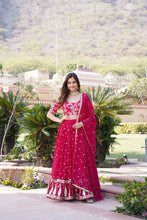 Load image into Gallery viewer, Rani Pink Designer Faux Blooming Lehenga Choli with Shimmering Sequins &amp; Lace ClothsVilla