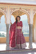 Load image into Gallery viewer, Rani Pink Designer Viscose Jacquard Lehenga Choli &amp; Dupatta Set with Sequins ClothsVilla