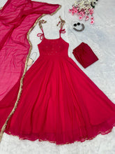 Load image into Gallery viewer, Rani Pink Elegant Anarkali Suit with Modern Flair by Ri8 Fashion Clothsvilla